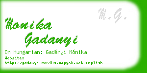 monika gadanyi business card