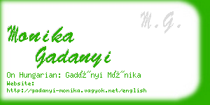 monika gadanyi business card